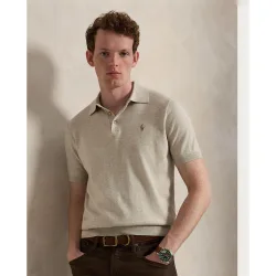 Jersey de hombre de algodón con cuello de polo