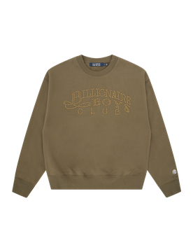 Studded Logo Crewneck - Khaki