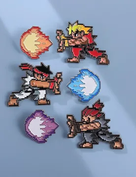 Street Fighter Game Pins Cartoon Fighter Peripheral Metal Badges Ron Ken Ho Ghost Wave Fist Accessories - Aliexpress - FashionsVida