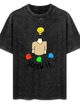 Screw It T-Shirt Basic Crew Neck Short Sleeve Top - Aliexpress - FashionsVida