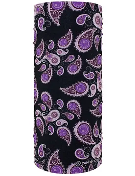 Collare Bandana Moto Motley Tube Viola Paisley taglia unic - ZANheadgear - FashionsVida