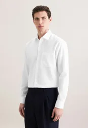 Regular Business Hemd Uni Weiß 48
