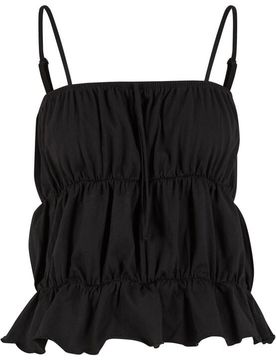 Top - Ladies Tiered Cami Top - XS bis XL - für Damen - Größe S - schwarz - Frauen - female