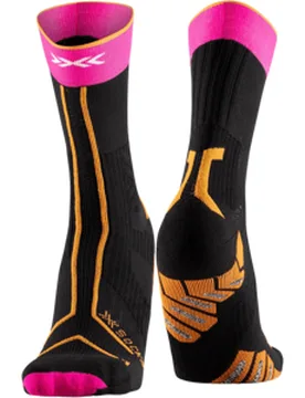 X-SOCKS® TRAILRUN EXPERT CREW Laufsocken Unisex X BLACK/FLUO PINK/BLAZING ORANGE 42-44 - X-BIONIC - FashionsVida
