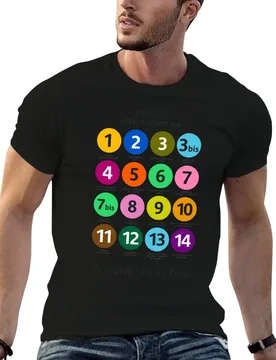 Paris Metro map, subway poster, Métro de Paris, underground alphabet map. T-Shirt t shirts with prints T-Shirt - Aliexpress - FashionsVida
