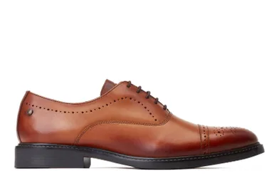Corbin Mens Leather Shoes - Tan - Size Uk 7