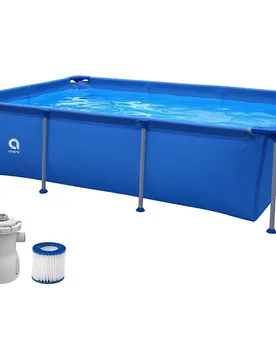 Piscina desmontable rectangular de 258cm x 179cm x 66cm depuradora. Capacidad 2612 L - Avenli - FashionsVida