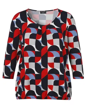 T-Shirt Rundhals 3/4 Arm Druck female