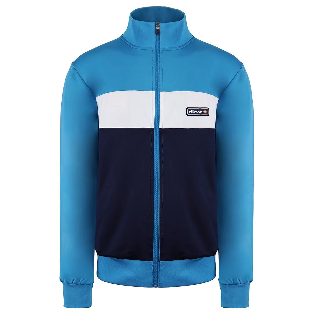 Bestla Mens Blue Track Top - White - Size Small - Ellesse - FashionsVida