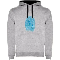 Felpa Con Cappuccio Triathlon Fingerprint Two-colour Heather Grey / Black M
