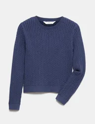 Cable Knit Jumper (6-16 Yrs) Navy female