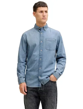 Chemise à Manches Longues Ebrook Akm 990 Blue Denim / Light Blue S