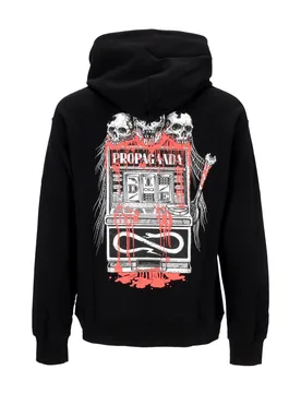 Felpa Leggera Cappuccio Uomo Addict Hoodie Black - Propaganda - FashionsVida