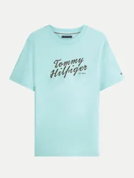 T-Shirt mit Logo-Print Blau XL