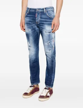 Jeans blu uomo effetto vissuto - Dsquared2 - FashionsVida