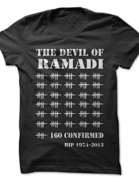 The Devil of Ramadi- Chris Kyle Naval Seals Sniper T Shirt. New 100% Cotton Short Sleeve O-Neck T-shirt Casual Mens Top - Aliexpress - FashionsVida
