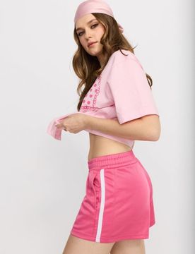 Shorts con bande laterali - rosa shocking