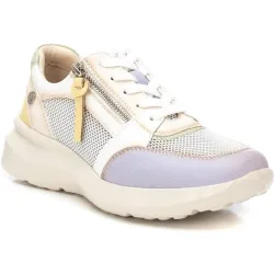 Zapatillas deportivas de mujer con cordones y cremallera lateral