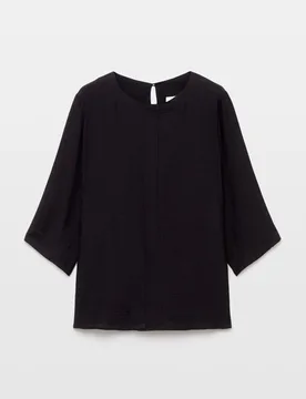 Top liso de manga francesa de mujer - Couchel - FashionsVida