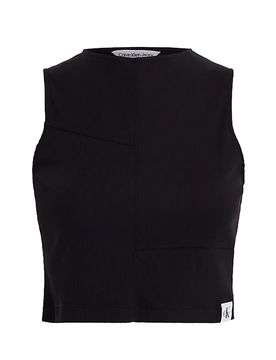 Seaming Rib Tank Top Black XS Damen