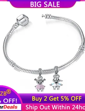 LMNZB Original Real Tibetan Silver Bracelet with Lover Boy&Girl Charms Bracelet DIY Accessories Jewelry Gift for Women LBH005 - Aliexpress - FashionsVida