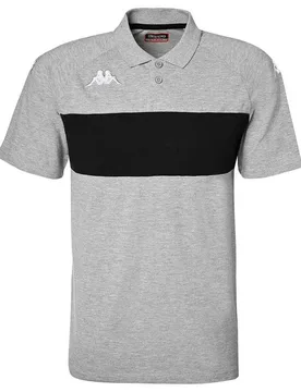 Polo à Manches Courtes Dianetti Grey Melange / Black 12 Années Garçon,Fille - Kappa - FashionsVida