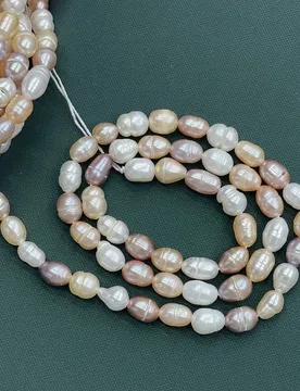 A 5–6mm Colored Rice-shaped Pearls 100% Natural Freshwater Pearls for Jewelry Making DIY Necklaces Bracelets and Accessories - Aliexpress - FashionsVida