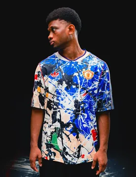 Manchester United x Stone Roses Jersey Blue XL - Adidas - FashionsVida