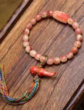 Tibetan natural camel bone half-blood barrel beads playthings strings single circle carving gourd Buddha beads bracelet - Aliexpress - FashionsVida