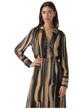 Camicia nero beige Tam Tonja 10298906