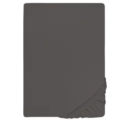 Jersey-Elastic-Boxspring-Spannbetttuch dunkelgrau, 1x 180x200 cm - 200x220 cm