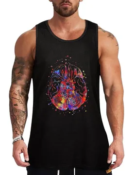 Circle Of Willis, brain anatomy, medical art, watercolor brain Tank Top Gym Ready Tank Top Sleeveless Quick Dry Athletic Top - Aliexpress - FashionsVida
