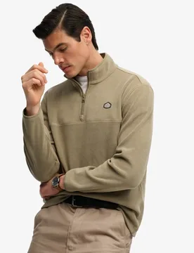 Superdry Herren Expedition Fleece Pullover mit Halbreißverschluss Silver - Größe: M - 79.99 - FashionsVida