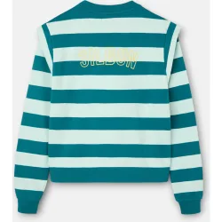 Sudadera de mujer hombreras rayas