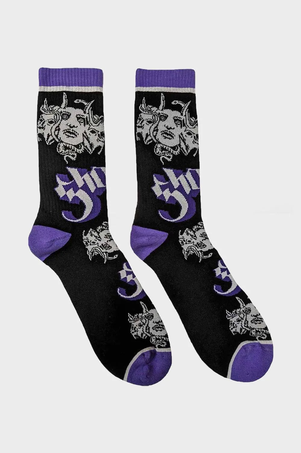 Unisex Copia Band Logo Ankle Socks in Black - Black - Size: One Size - GHOST - FashionsVida