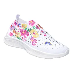 Damen-Flexi-Sneaker „Glitzerblüte“ weiss 38 Damen