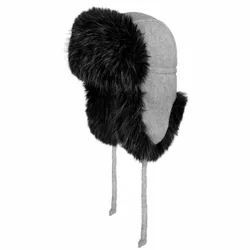 Torsvik Wool Aviator Hat by - grey - Female - Size: One Size