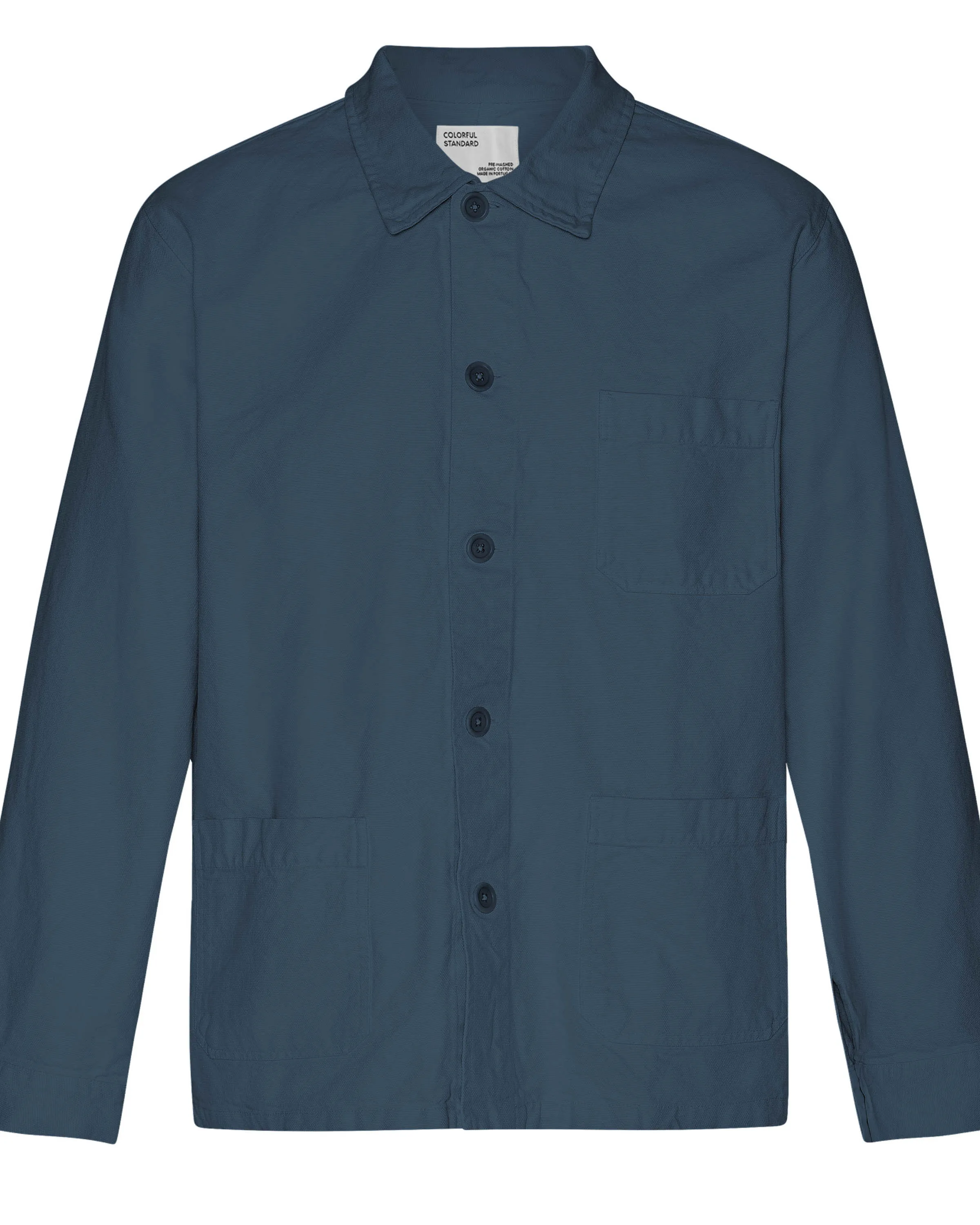 Mens Workwear Jacket In Blue Cotton - Size X-Large - Colourful Standard - FashionsVida