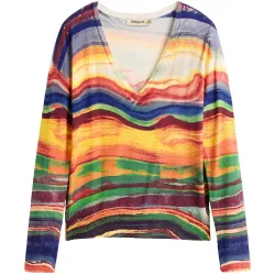 Jersey de mujer punto fino estampado