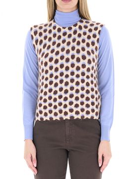 I BLUES Gilet misto lana MARRONE L