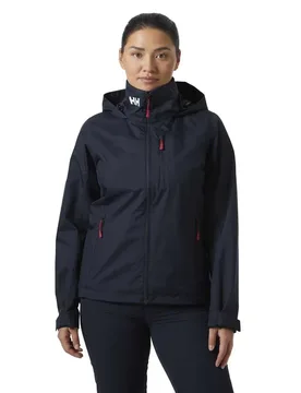 Crew Hooded 2.0 Jacket Navy S Women - Helly Hansen - FashionsVida