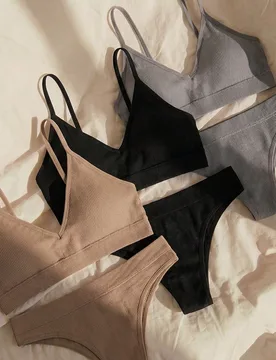 Set de 6 bragas sin costuras y sin aro, serie casual - Shein - FashionsVida