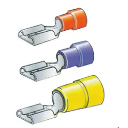 Female Lamellar End Cap 50 Units Yellow 6.3 mm unisex