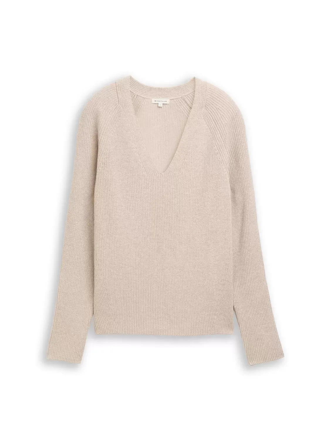 Knit rib v-neck sweater female - M - FashionsVida
