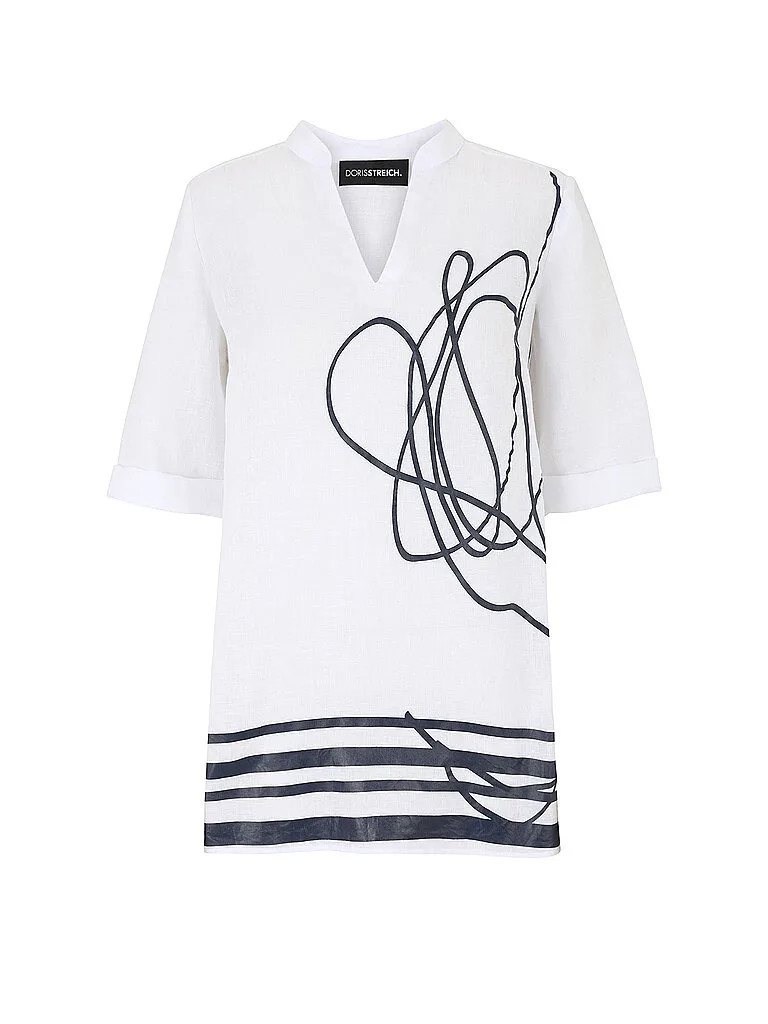 Blusa de lino blanco 42 - Doris Streich - FashionsVida