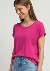 Dropped Shoulder Shirt mit Rundhals female Pink
