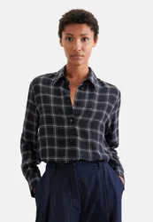 Fließende Hemdbluse aus Baumwoll Mix Blau 38