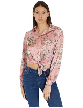 Camicia rosa floreale Bowed W3GH93 WD8G2