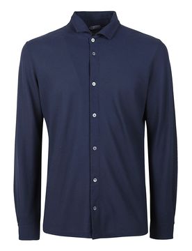 Zanone Camicia in cotone blu
