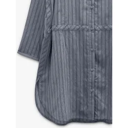 Vestido corto camisero con estampado de rayas
